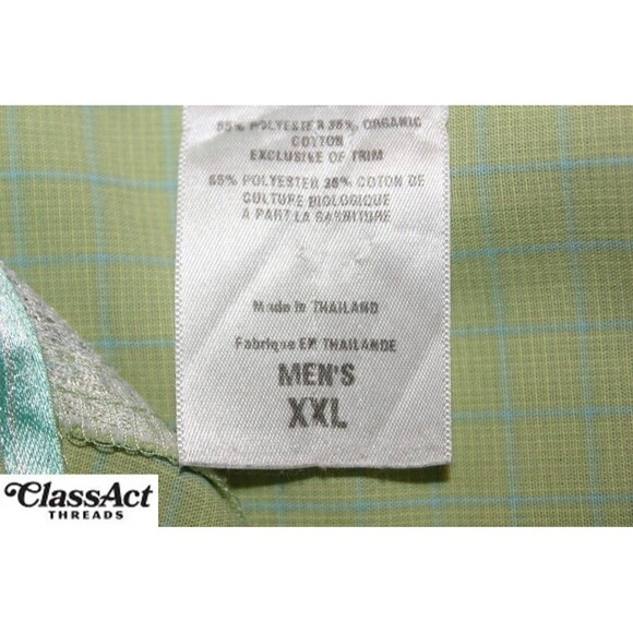 Patagonia Island Hopper Shirt Mens Long Sleeved Vented Fishing Green Checked XXL - Picture 13 of 13